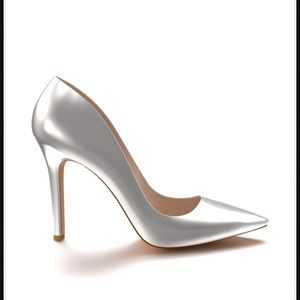 NEW Shoes of Prey Pumps Silver 10.5 Wide